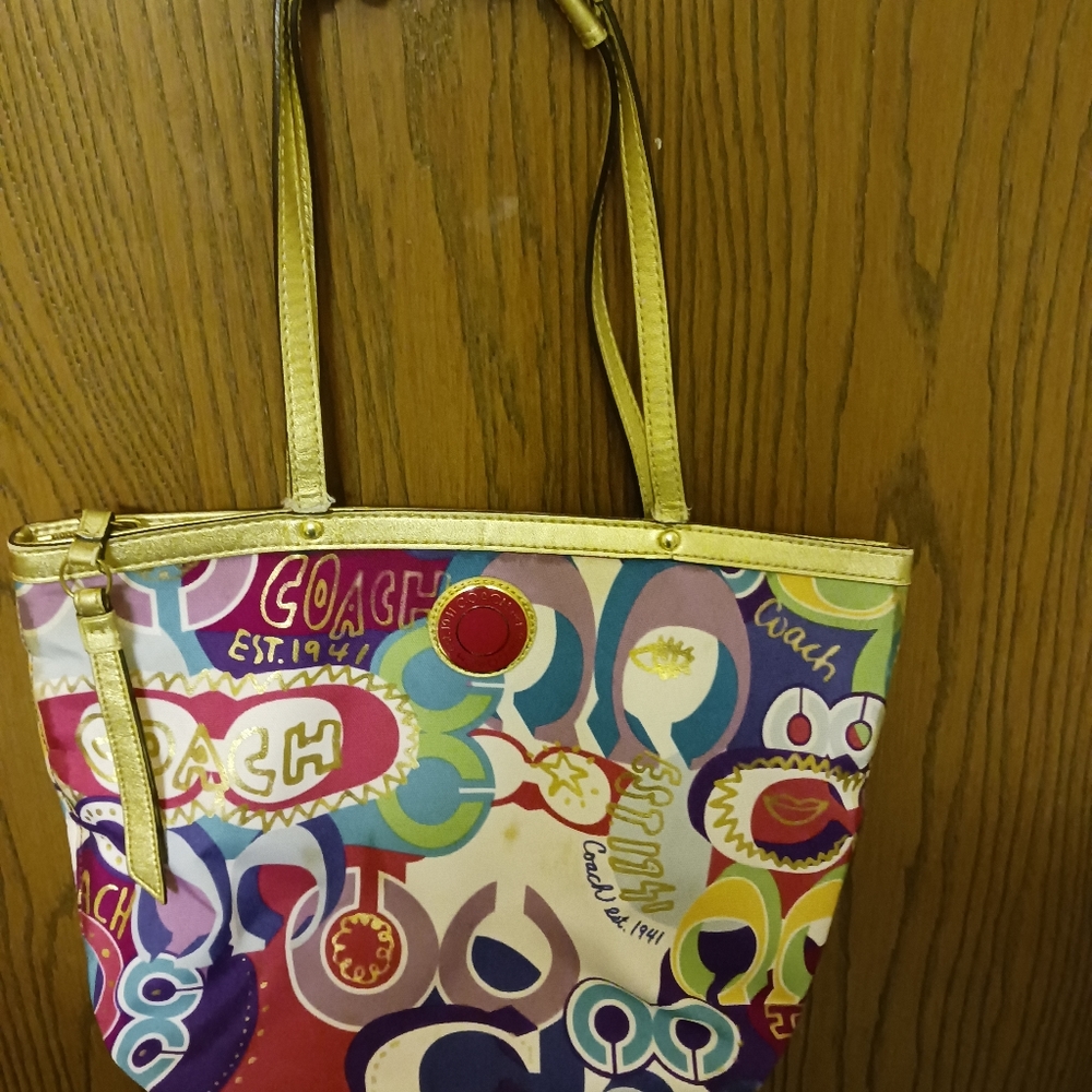 Coach Poppy Purse Multi-Colored